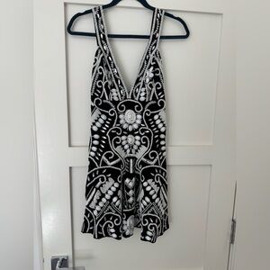 Alexis Black and White Mini Dress